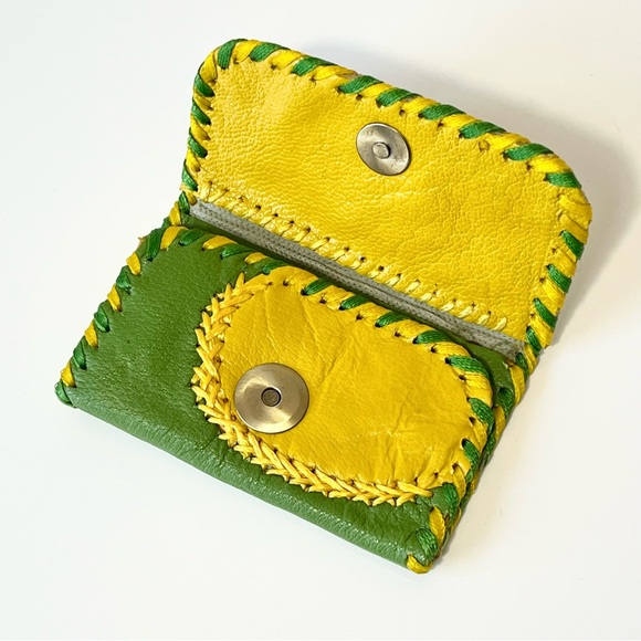 Handmade Leather Trifold Key Ring and Card Holder Case - Picture 3 of 10